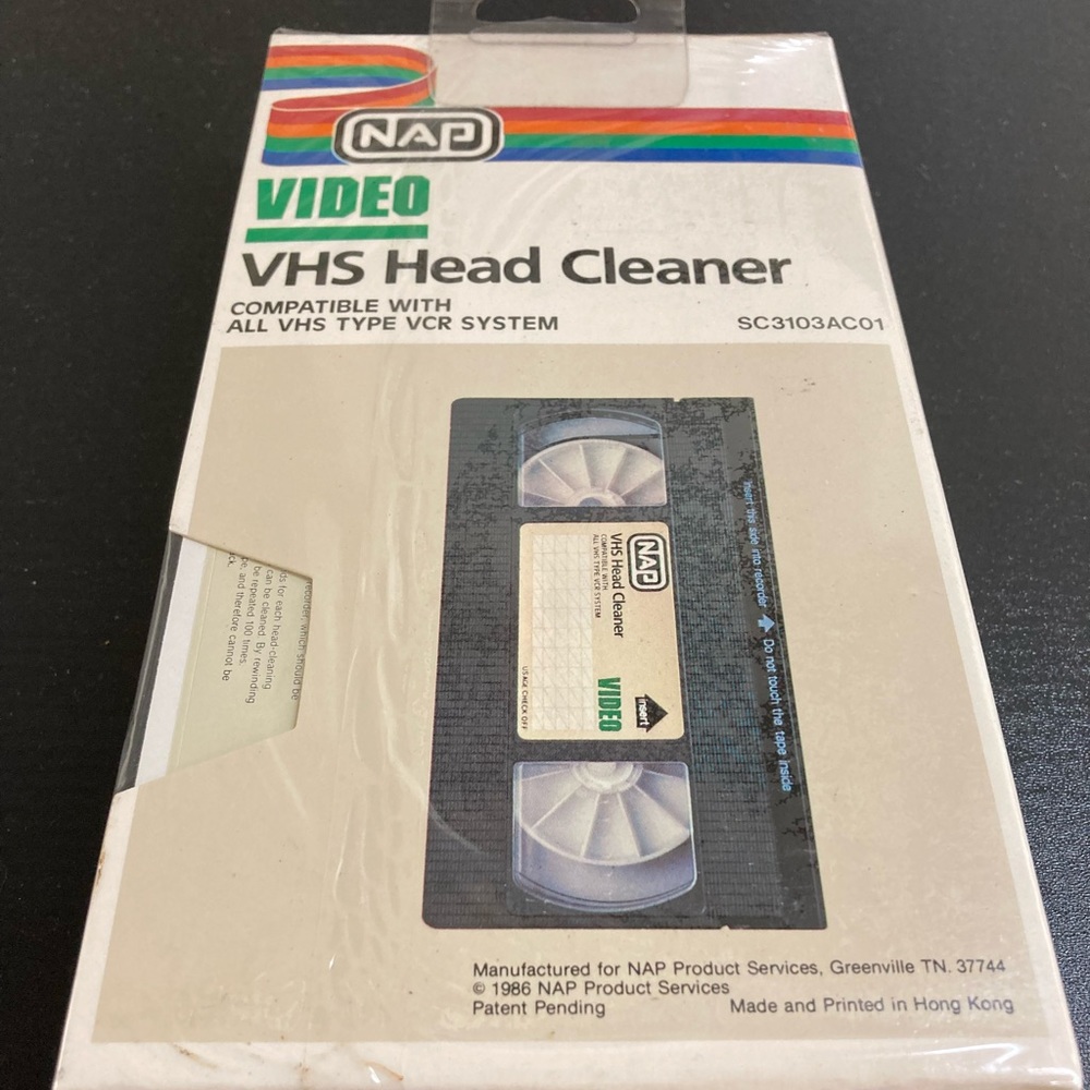 New Deadstock VHS Head Cleaner NAP Brand